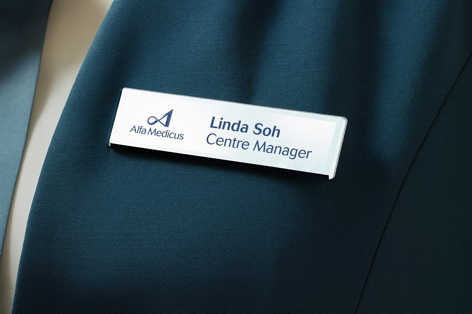 Alfa Medicus staff name badge